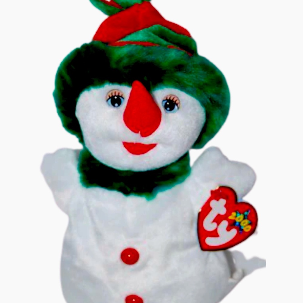 Ty Beanie Babies 2000 Snowgirl Carrot Nose